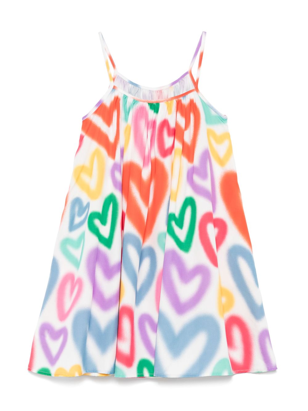 Stella McCartney Kids Jurk met hartprint - Wit