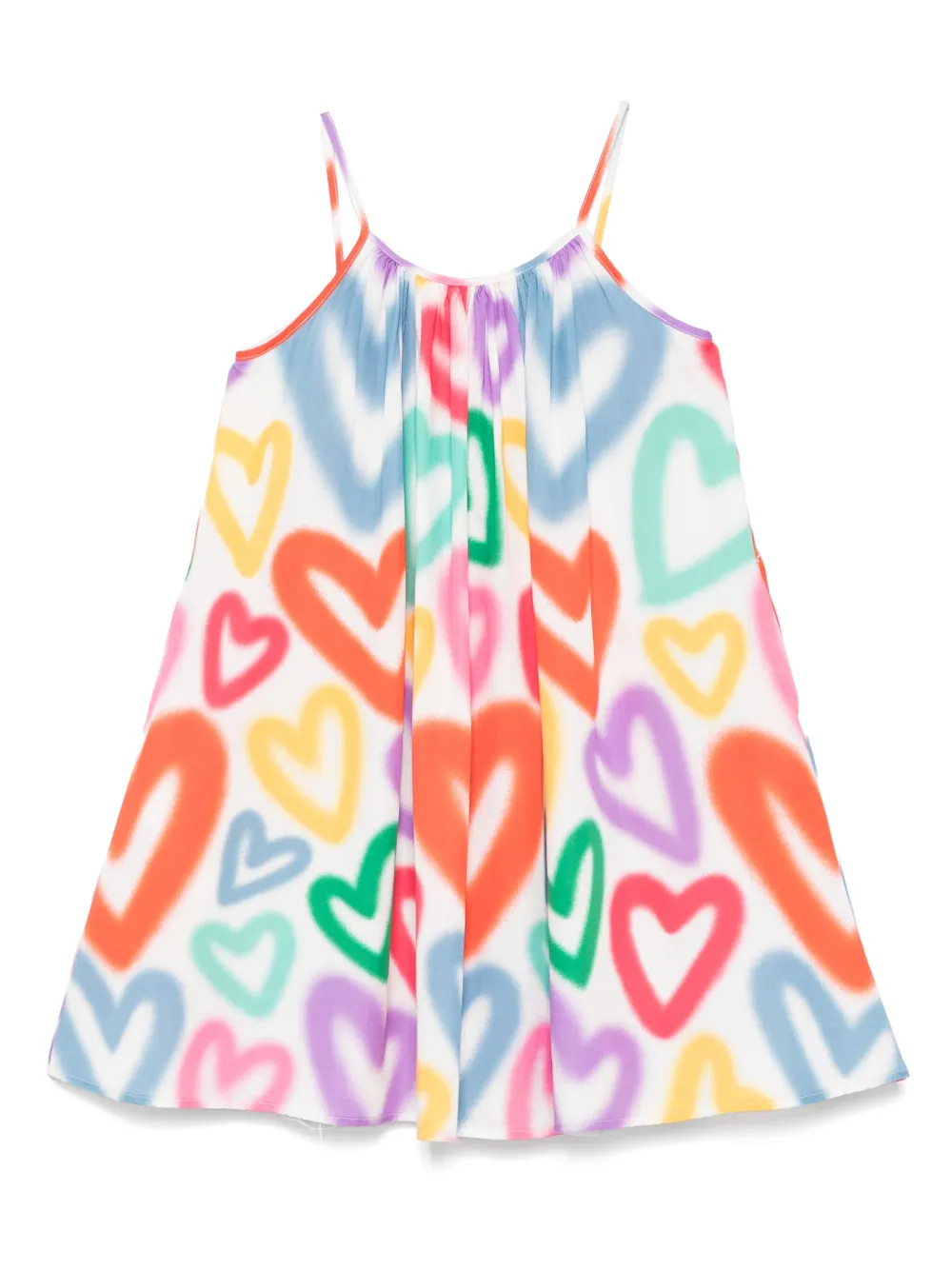 Shop Stella Mccartney Heart-print Dress In 白色