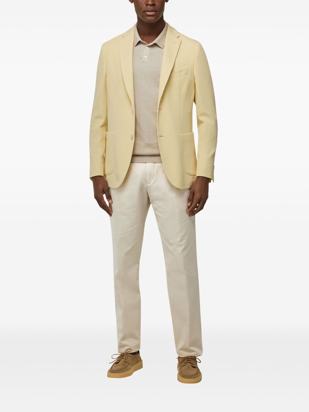 Boggi Milano B Jersey Cotton Crepe Jacket - Yellow