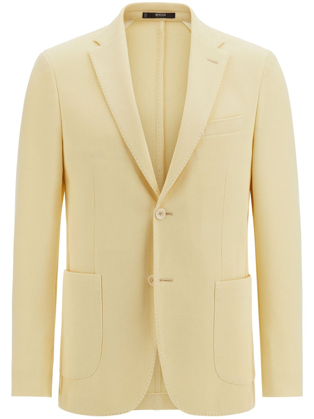 crepe-texture cotton blazer