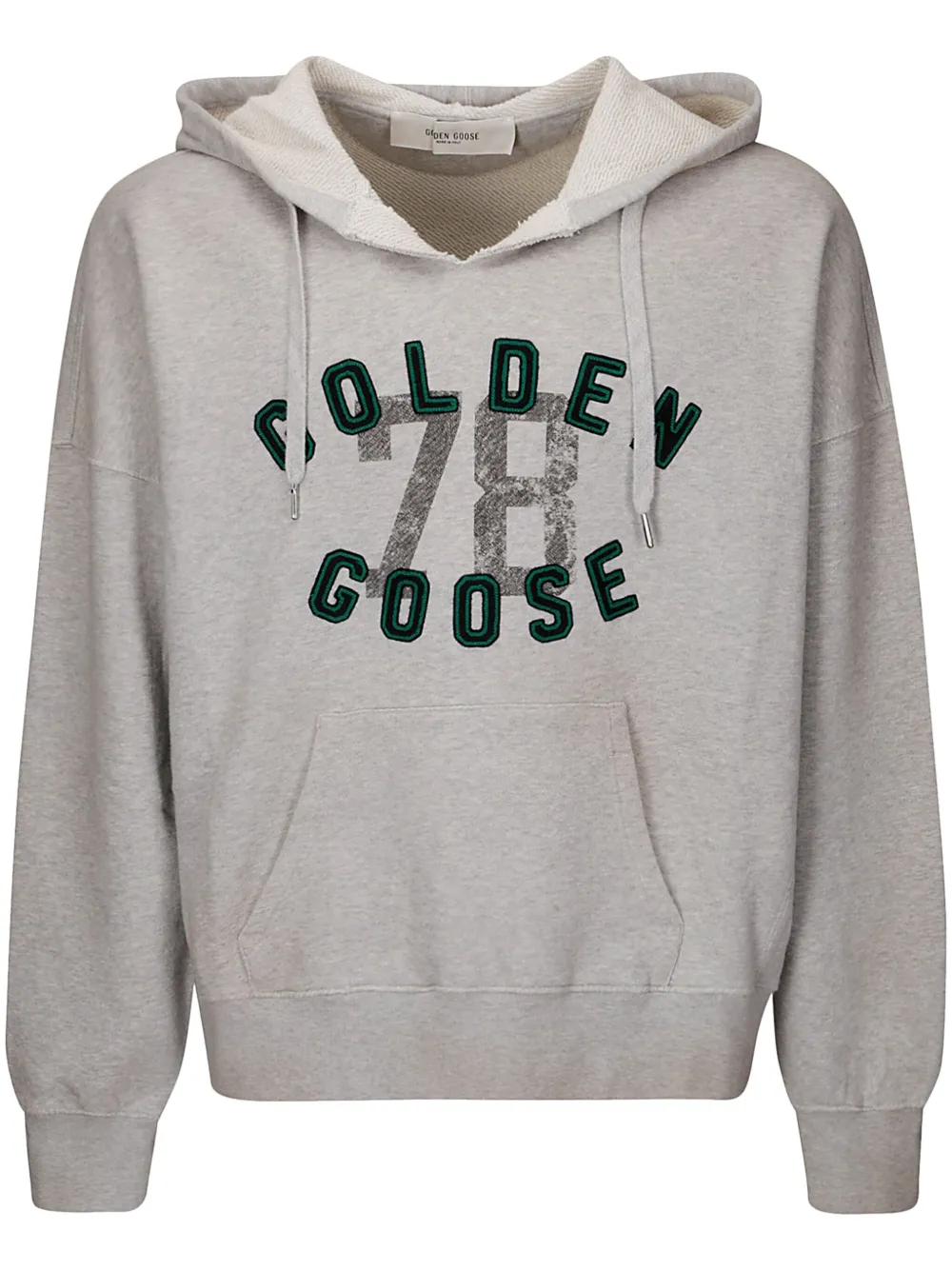 Golden Goose Hoodie met geborduurd logo Grijs