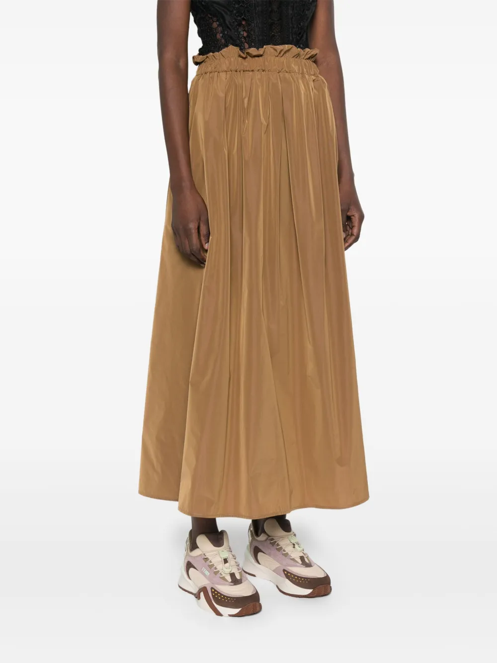 Herno Rok met elastische tailleband Bruin