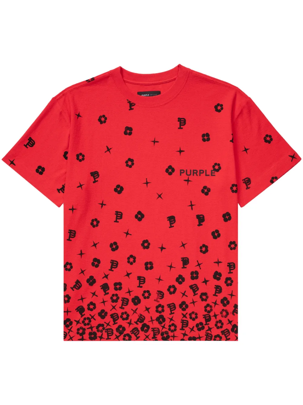 Purple Brand T-shirt met monogramprint Rood