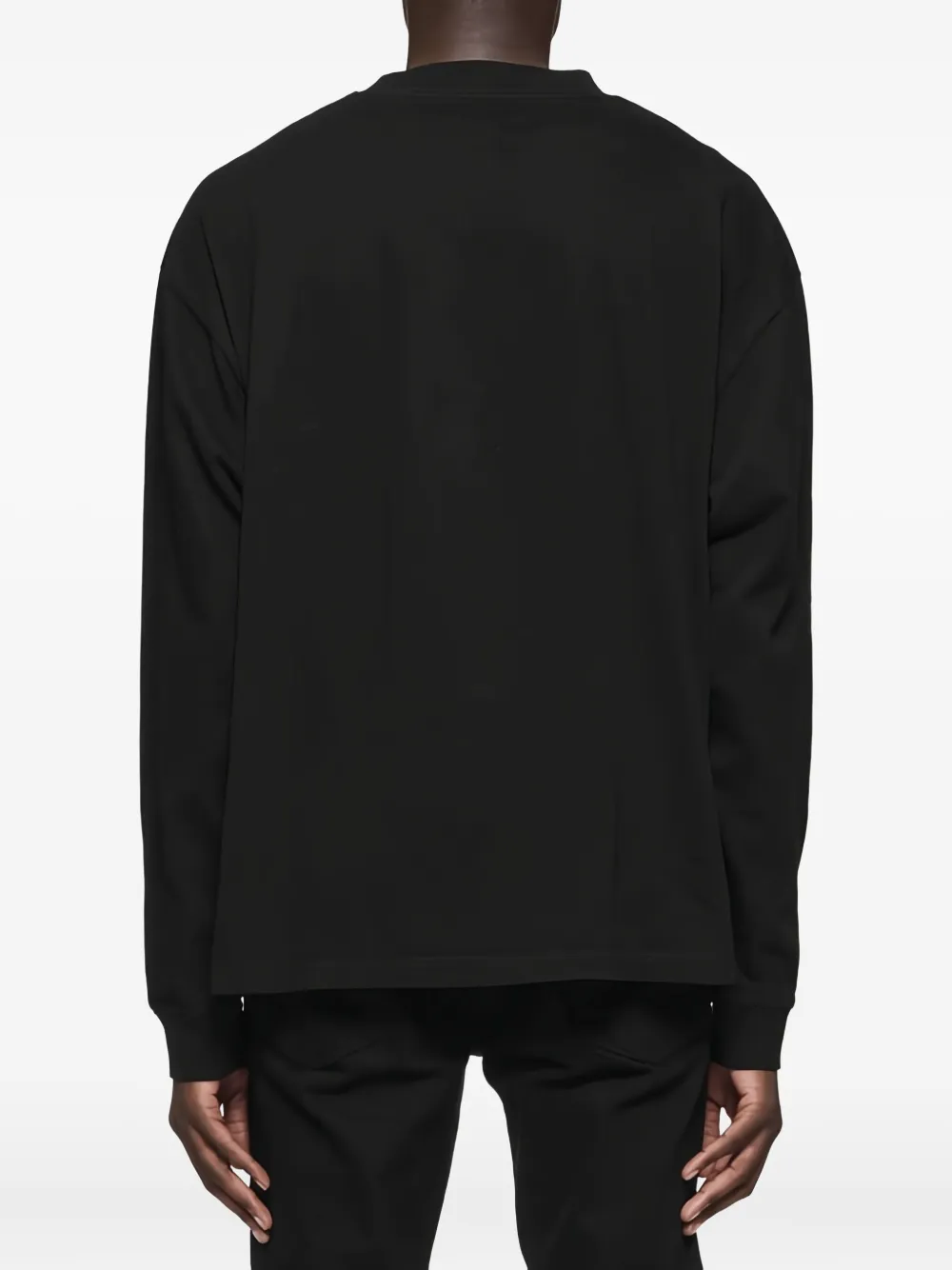 Purple Brand logo-embroidered long-sleeve T-shirt Zwart