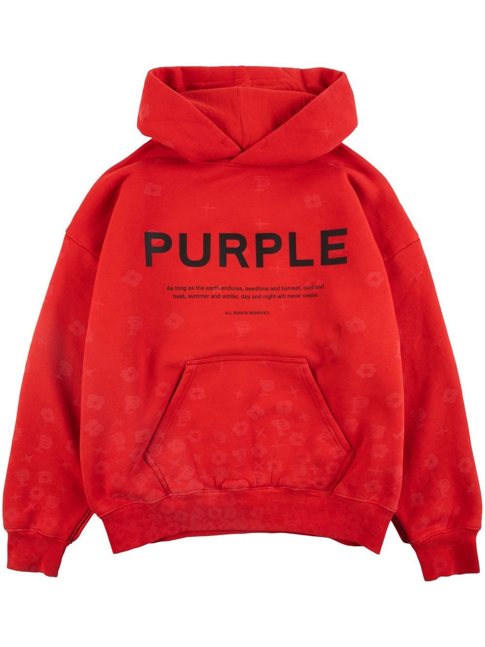 Purple Brand HEAVY FLEECE HOODY RED "Red"