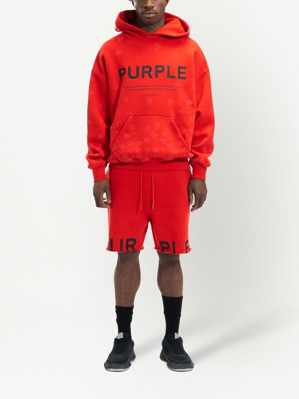 Purple Brand HEAVY FLEECE HOODY RED "Red"