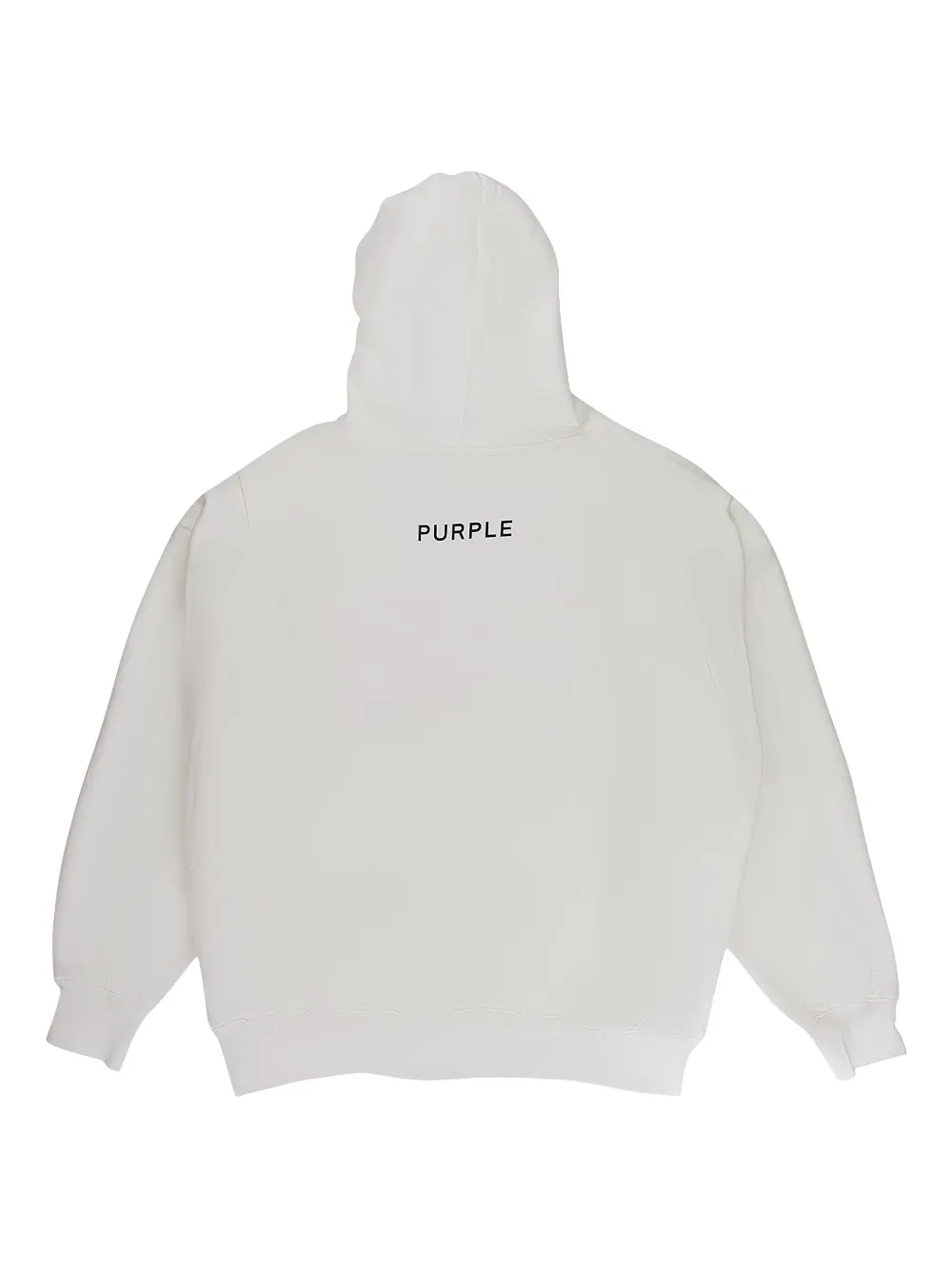 Purple Brand logo-print fleece "White" hoodie - Wit