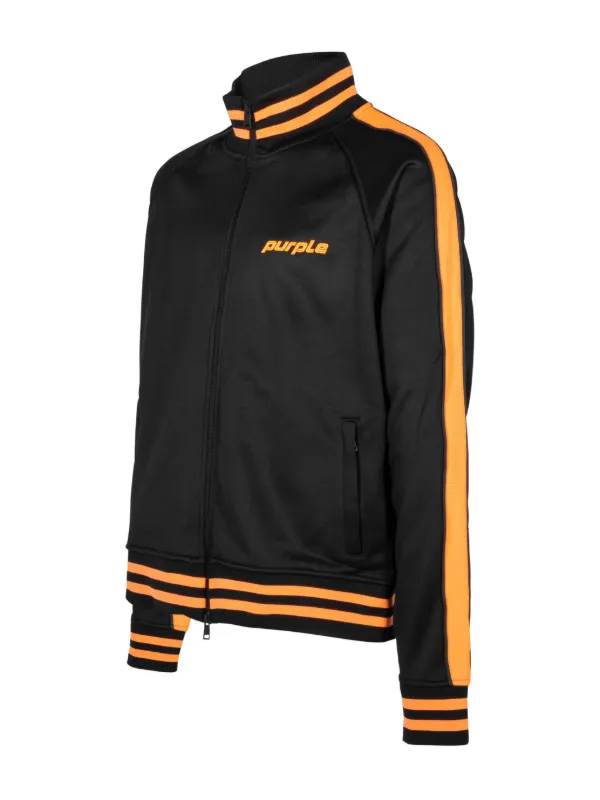 Purple Brand logo-print Track Jacket | Black | FARFETCH JO