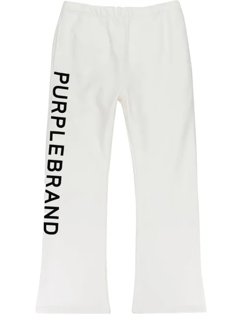 Purple Brand flared fleece "White" track pants
