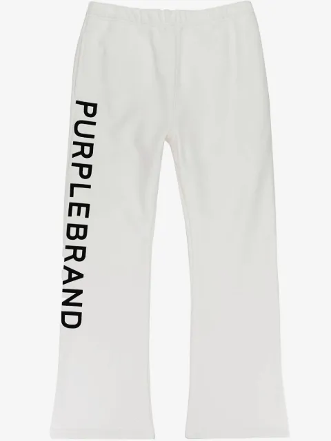 Purple Brand pants "White" acampanados en tela polar