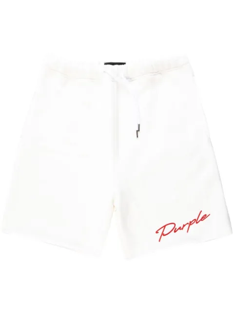 Purple Brand HEAVY FLEECE SHORT WHITE "White"