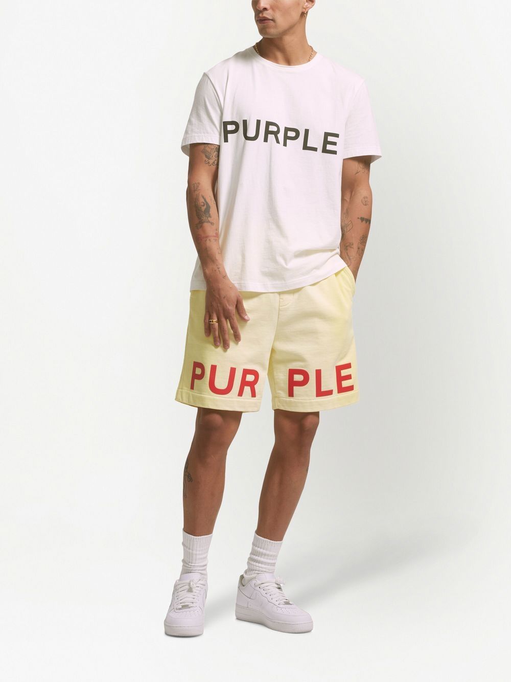 Purple Brand FRENCH TERRY SHORT "Yellow"