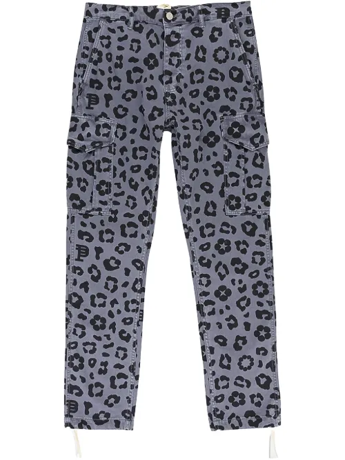 Pantalon cargo 'black' à imprimé léopard - Purple Brand - Modalova