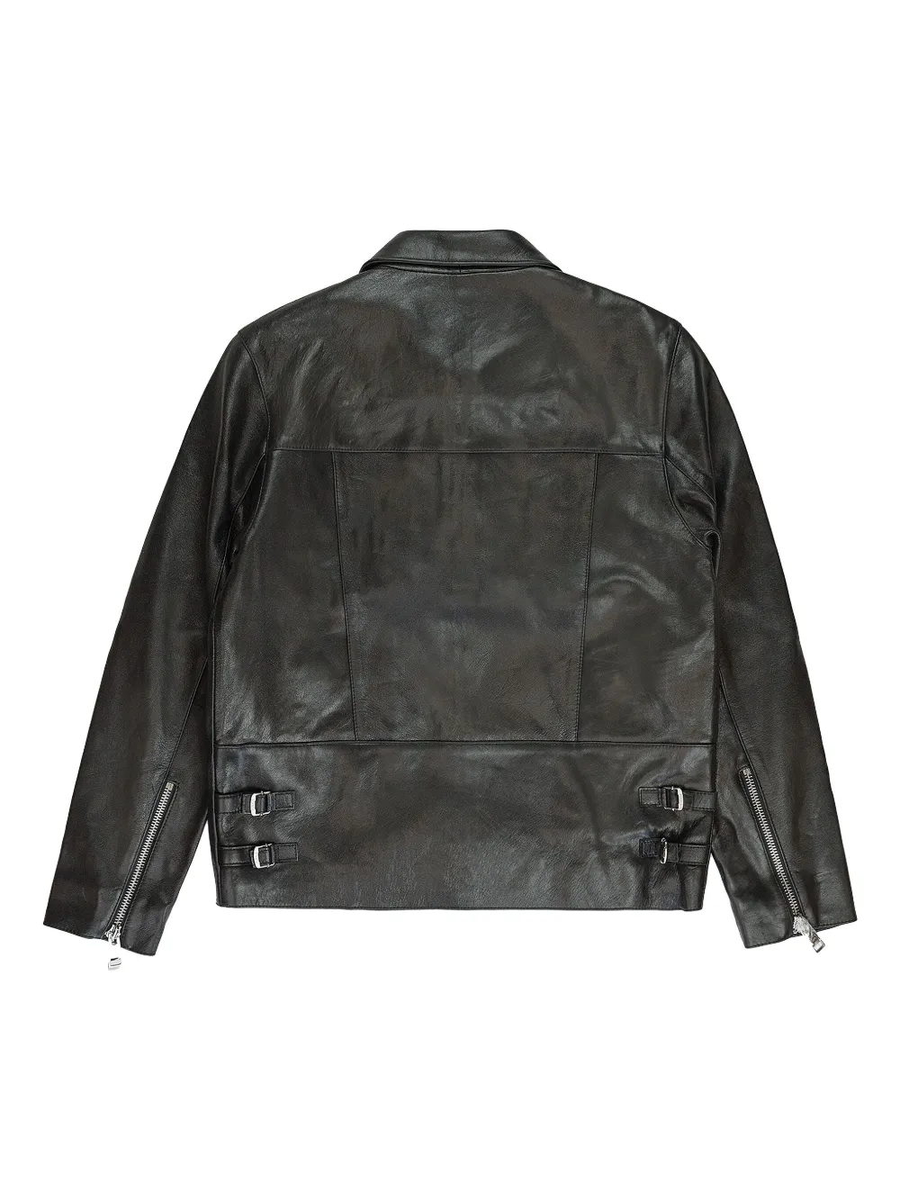 Purple Brand leather zip-front "Black" jacket - Zwart