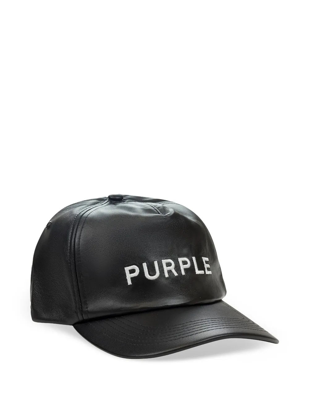 Purple Brand logo-embroidered Black cap - Zwart