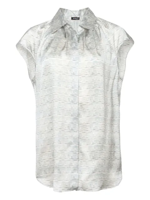 Kiton camisa manga corta con estampado geométrico