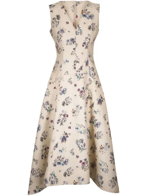 Adam Lippes floral-print midi dress