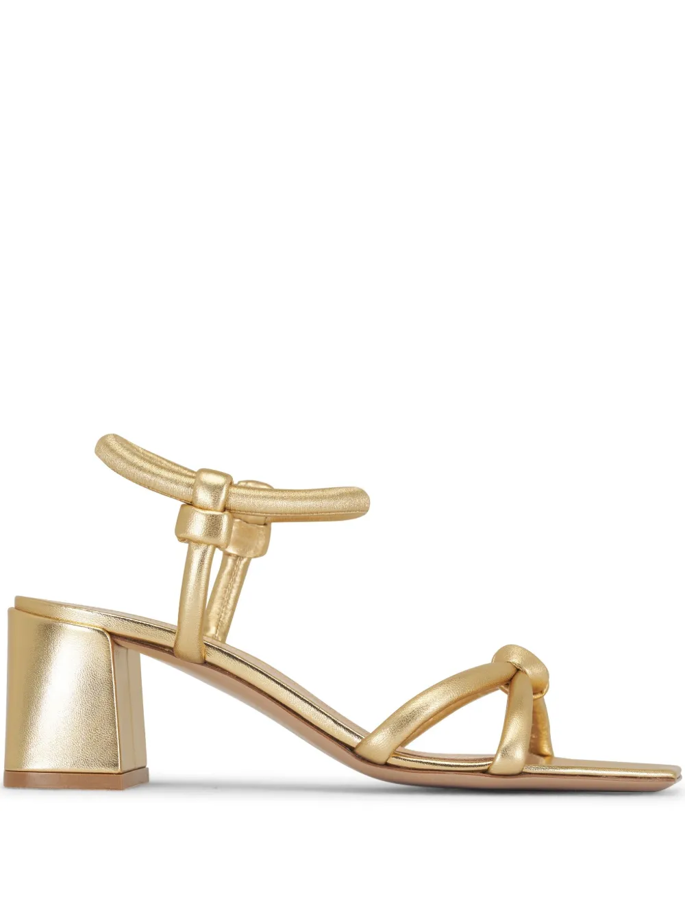 Gianvito Rossi Leren sandalen Goud