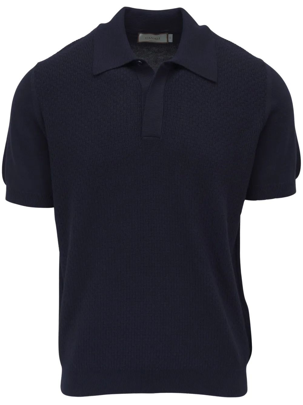 Canali playera tipo polo tejida | azul | Image 1