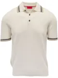 Isaia striped polo shirt - White