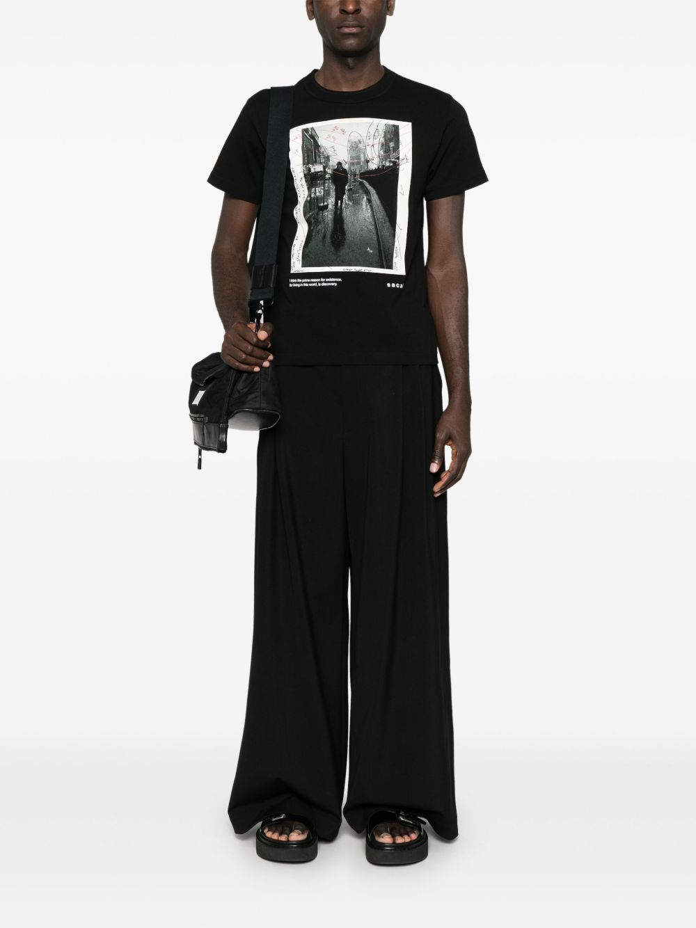 sacai James Dean T-shirt - Zwart