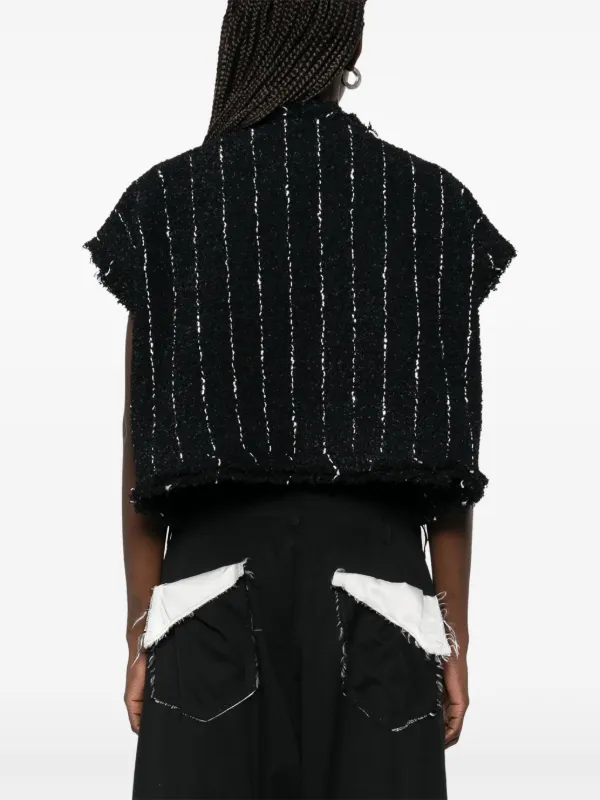 Sacai ツイード ベスト | ブラック | FARFETCH JP
