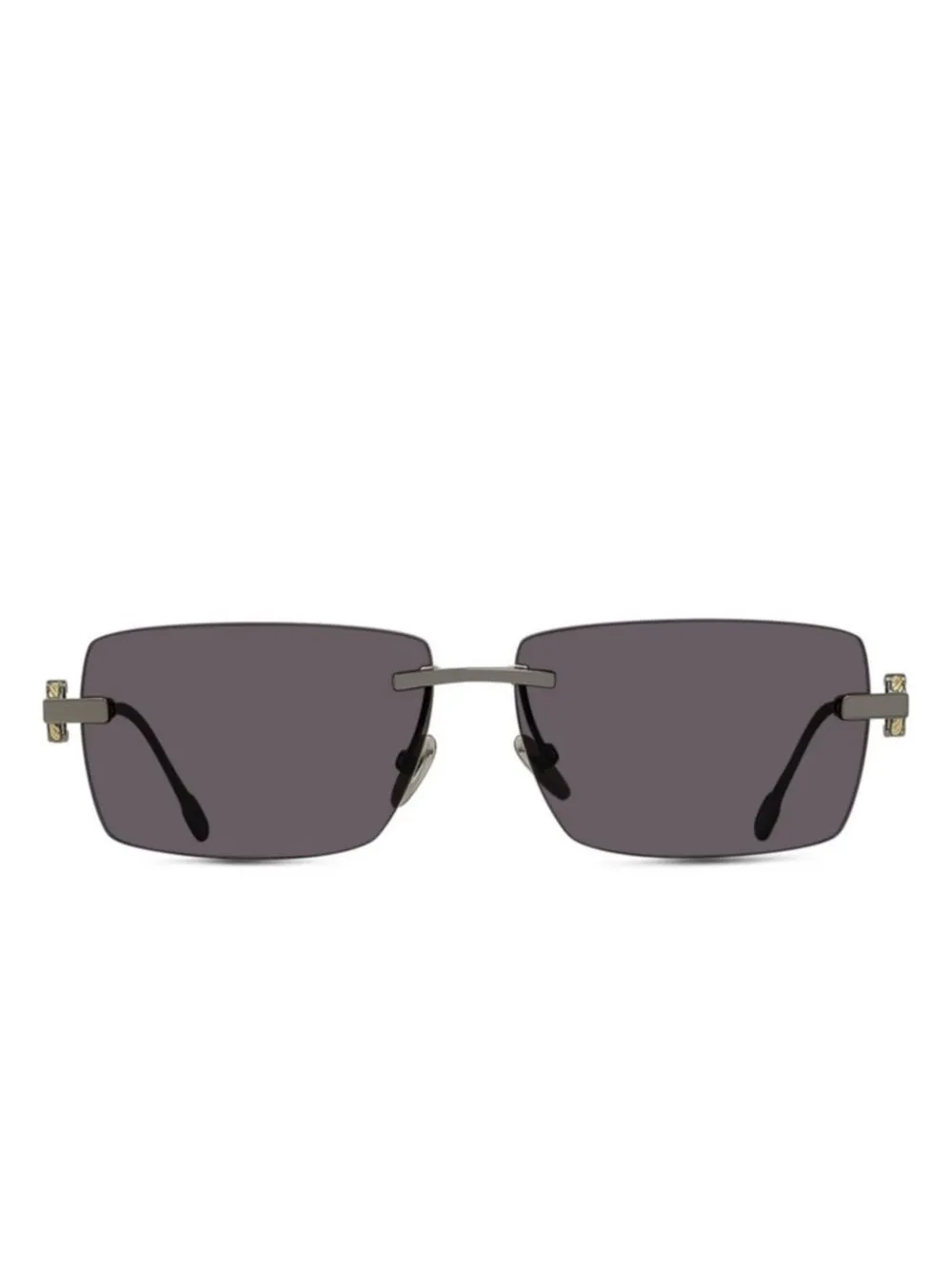 Fred lentes de sol con armazón rectangular | plateado | Image 1