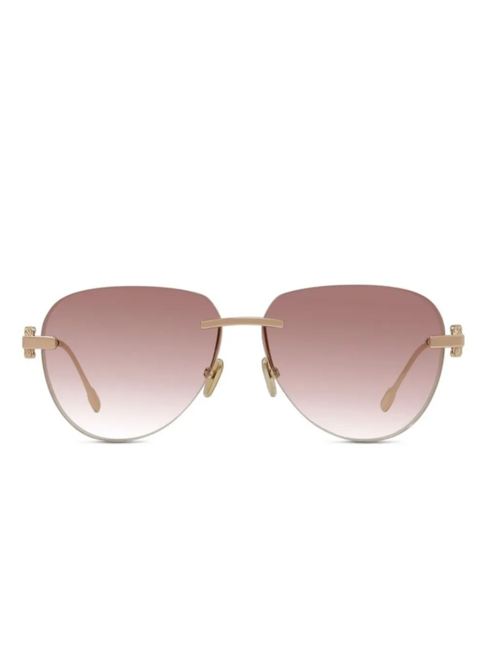 Fred logo-engraved sunglasses | Gold | Image 1