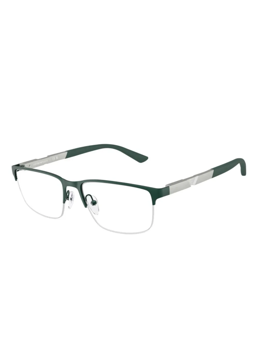 Emporio Armani rectangle-frame glasses - Verde