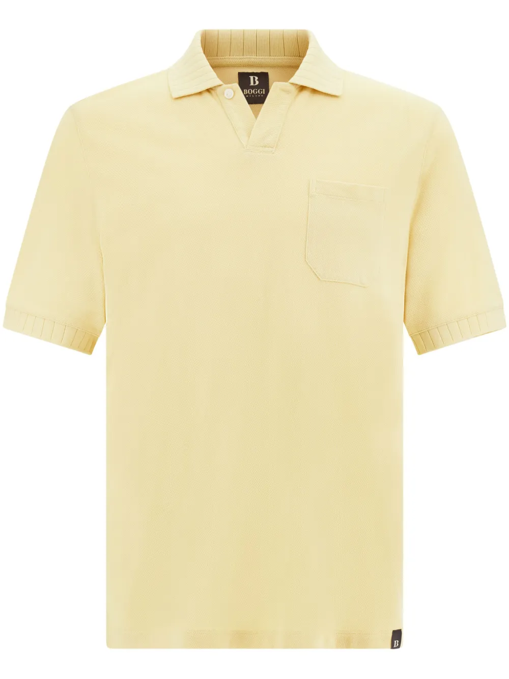 Boggi Milano piqué-weave cotton polo shirt | Yellow | Image 1