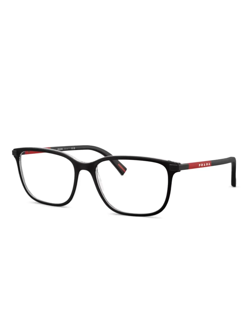 Prada Linea Rossa lunettes de vue à logo imprimé | noir | Image 1
