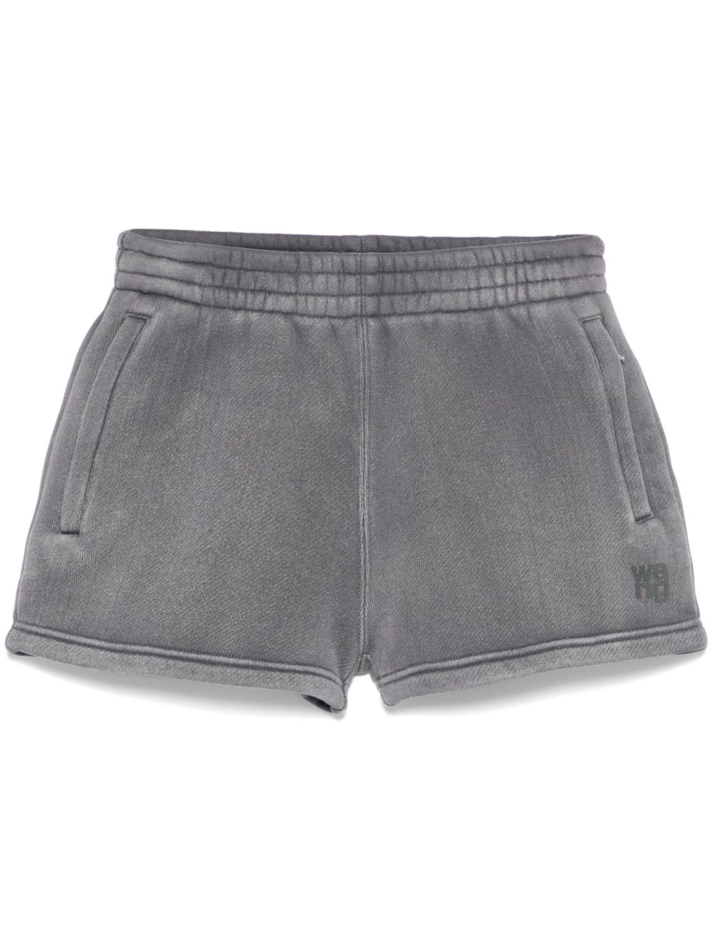 Alexander Wang logo-stamp mini shorts - Grey