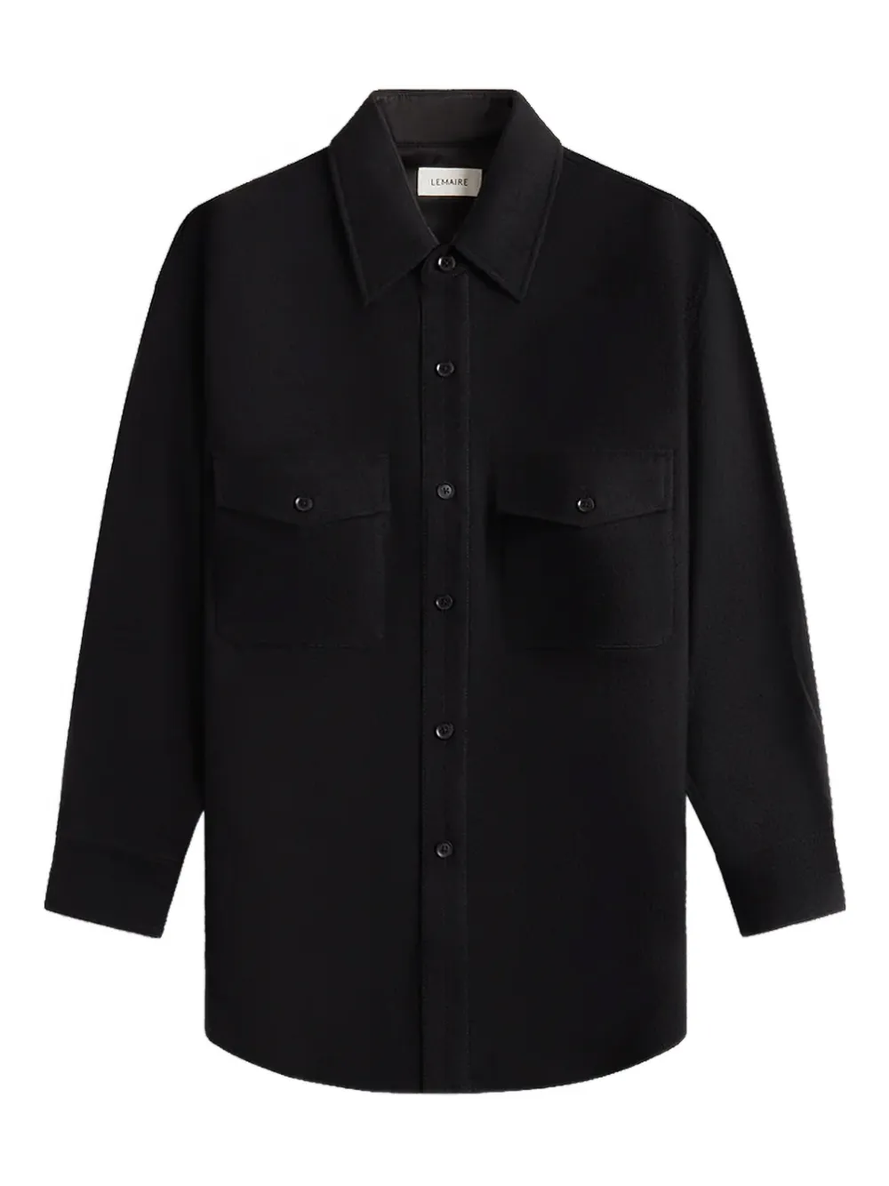 LEMAIRE two-pockets shirt - ブラック LEMAIRE two-pockets shirt - ブラック