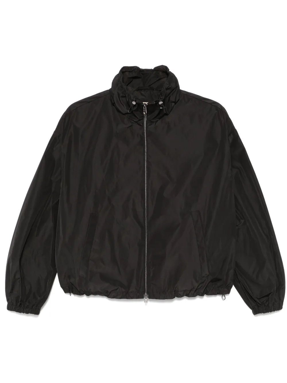 drawstring-collar jacket