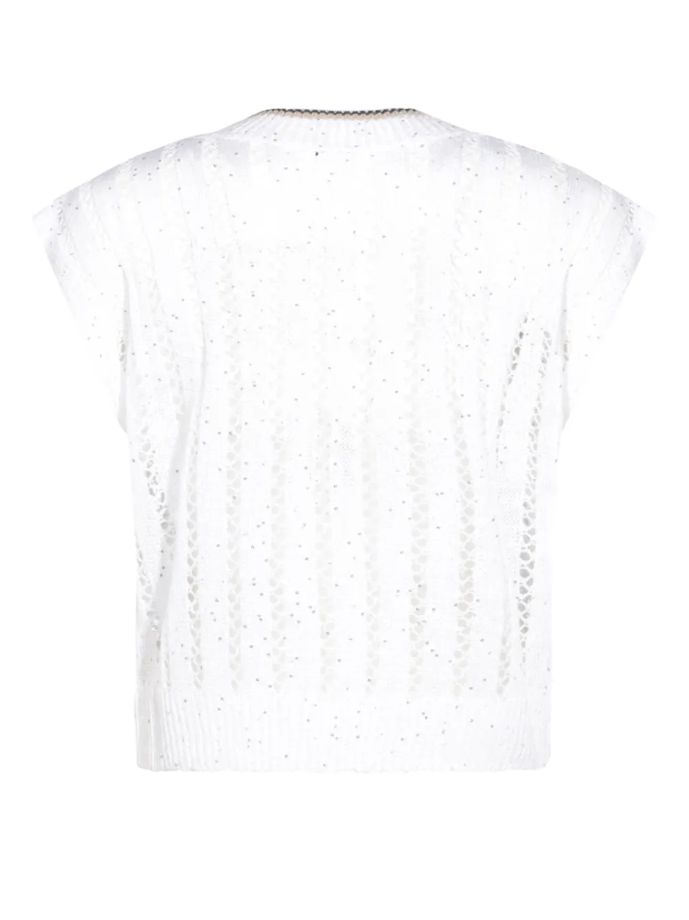BRUNELLO CUCINELLI OPENWORK KNIT TOP