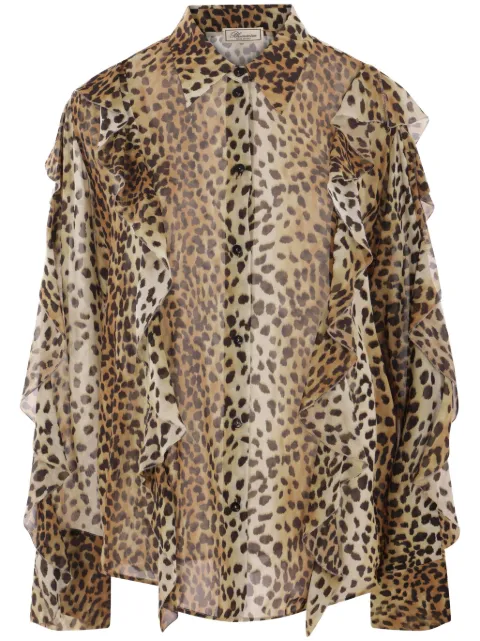 Blumarine camisa con animal print