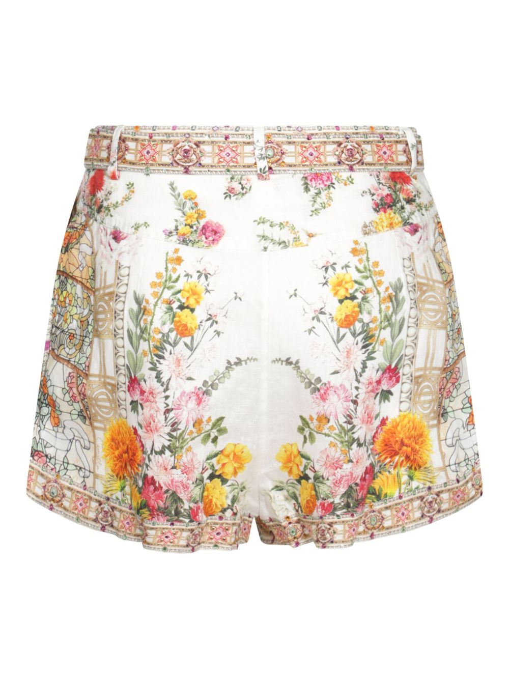 Camilla floral-print shorts - White