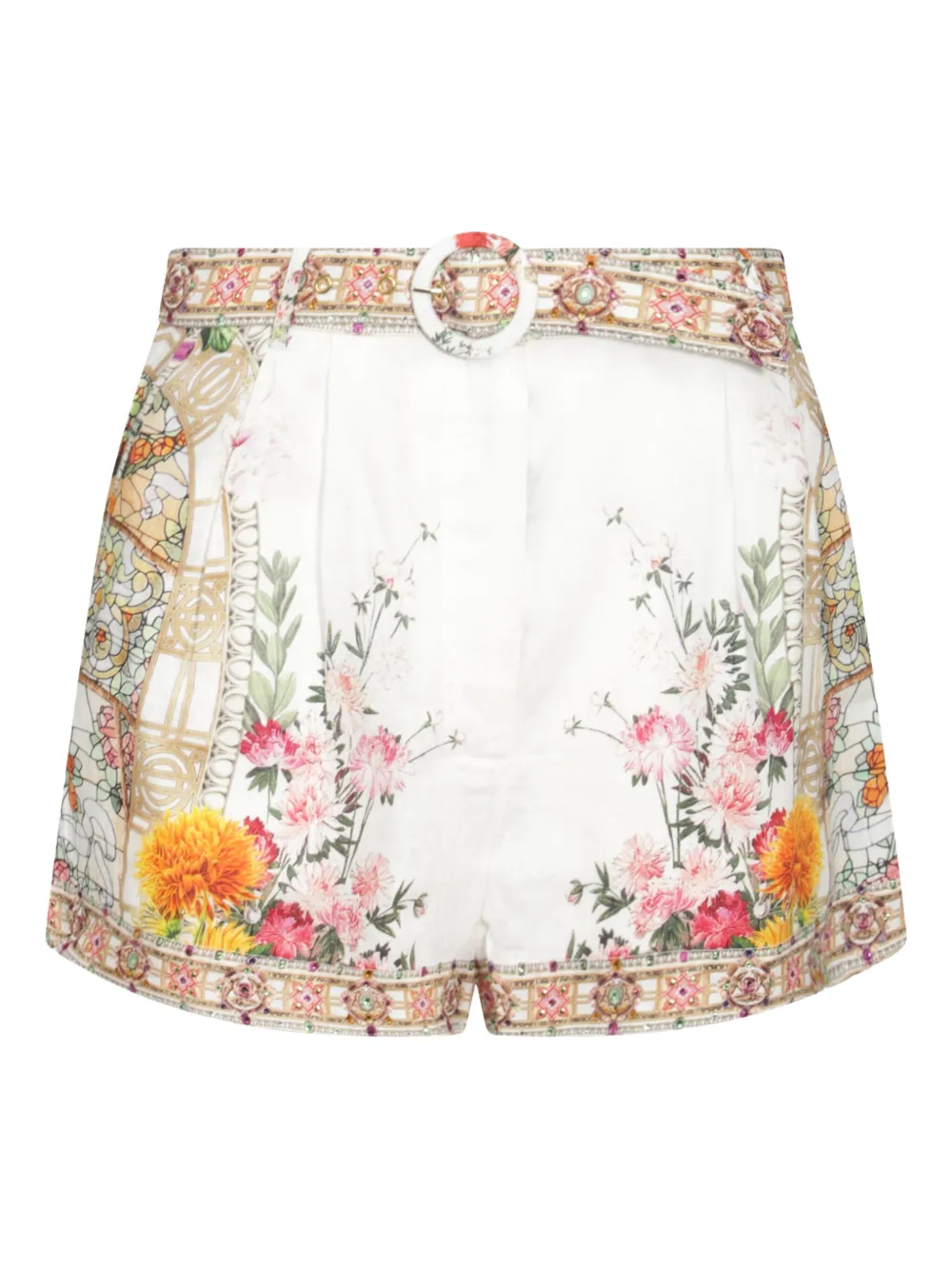 floral-print shorts