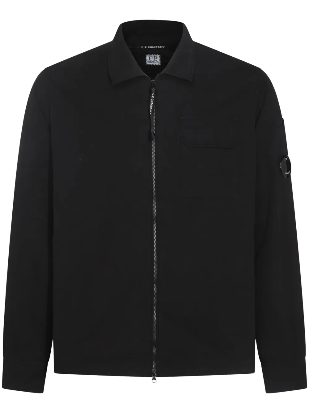 Lens-detail shirt jacket