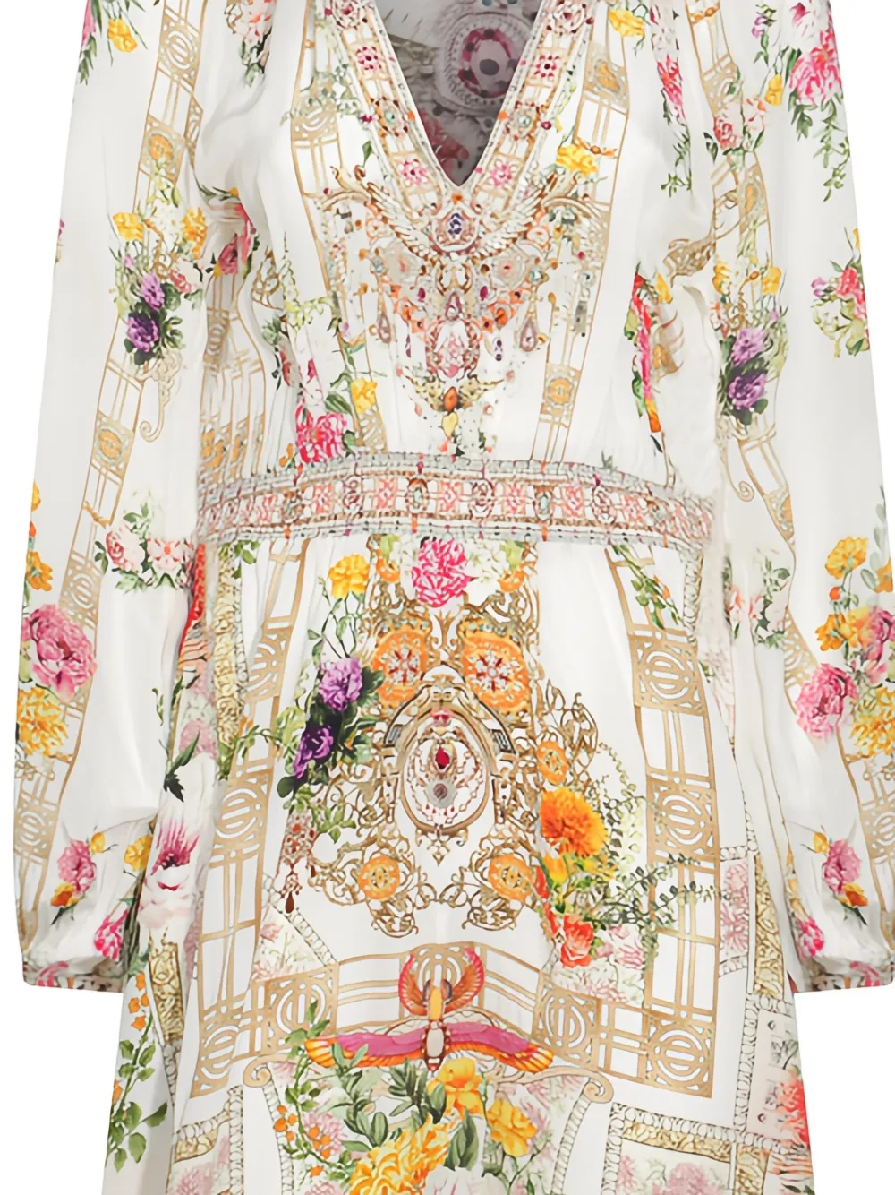 Camilla Gelaagde raglan jurk Wit