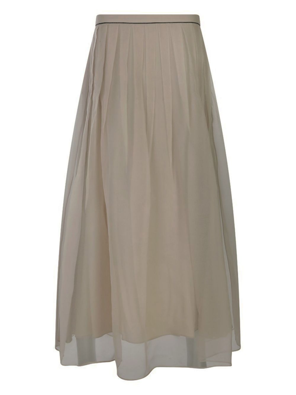 Brunello Cucinelli Monili-detail skirt - Beige