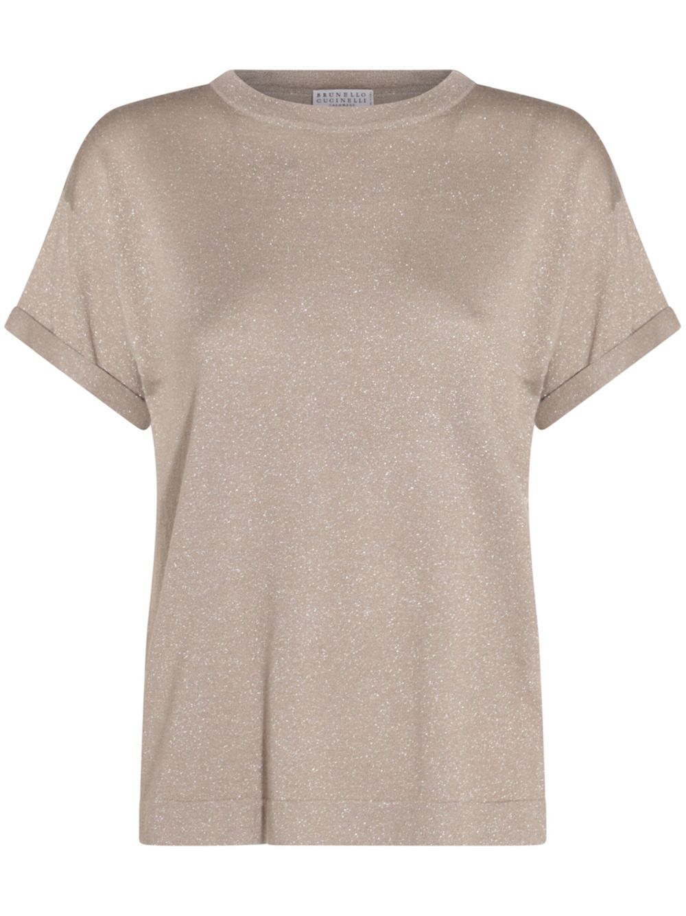 Brunello Cucinelli glitter detailing t-shirt - Neutrals