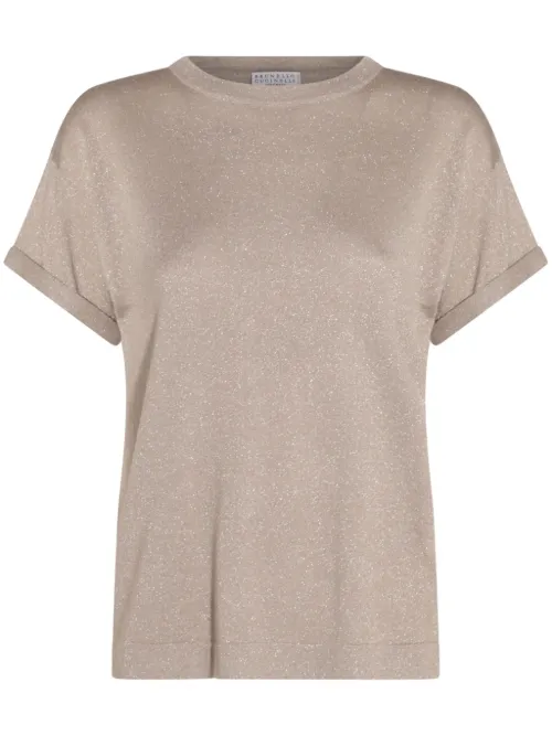 T-shirt à paillettes - Brunello Cucinelli - Modalova