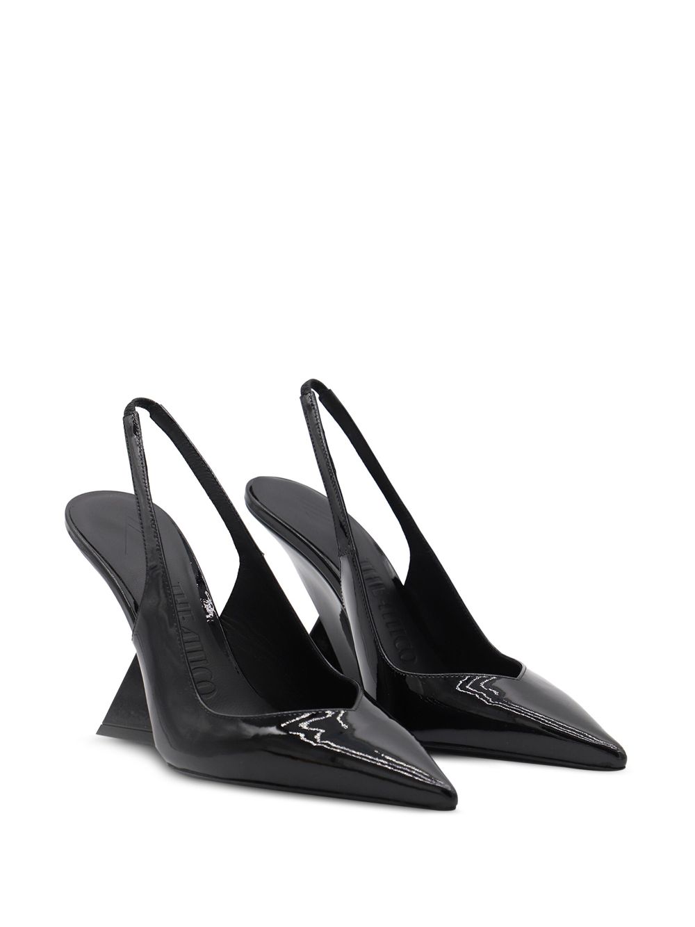 The Attico 105mm Cheope leather pumps - Black