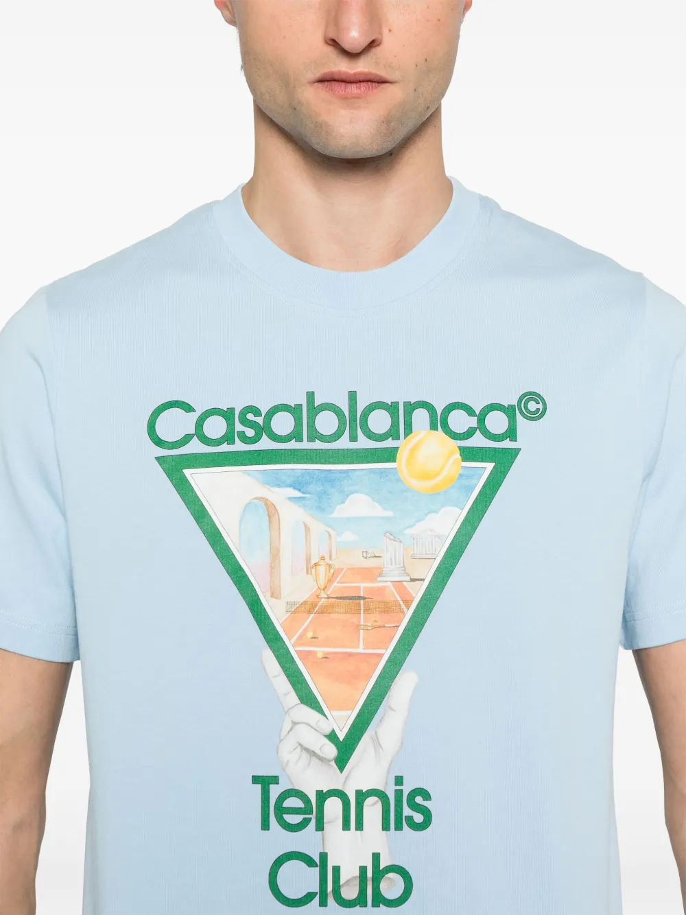Casablanca Metaphysical Tennis Icon T-shirt Blauw