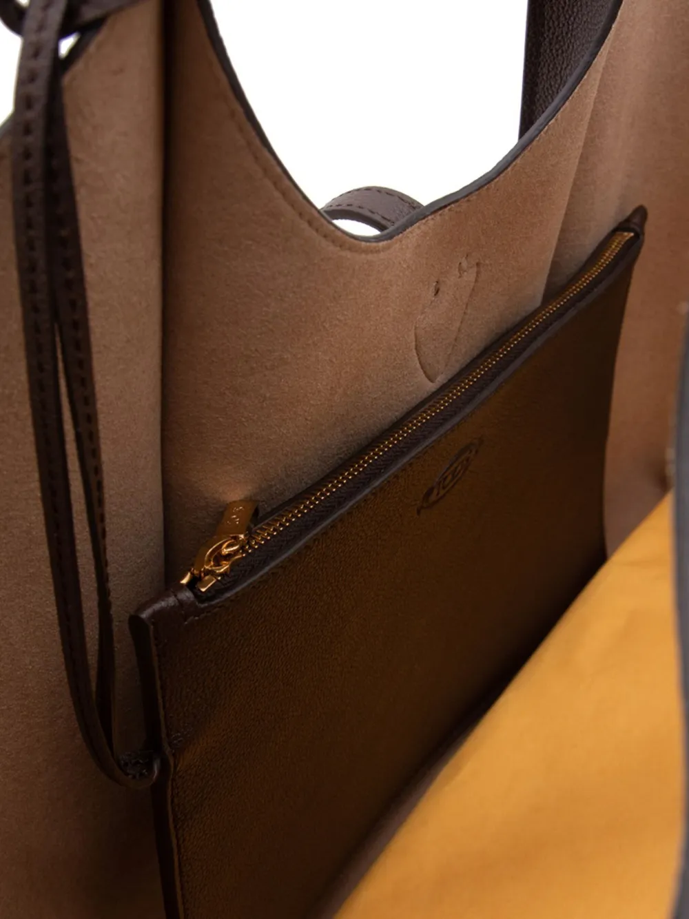 Tod's T Timeless Leather Tote Bag In Brown