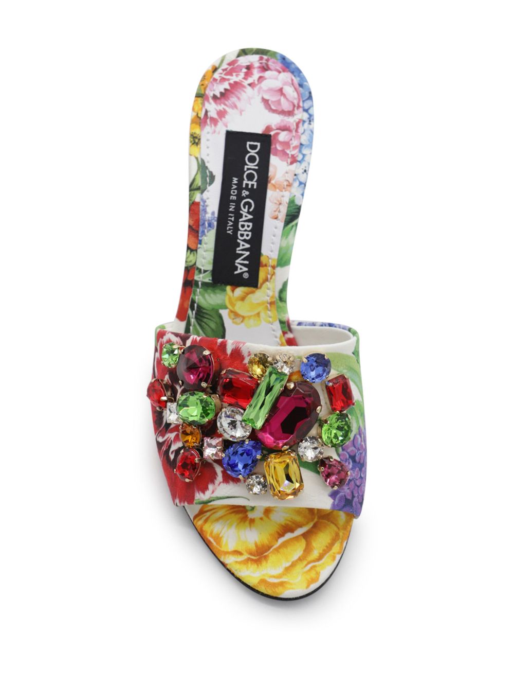 Dolce & Gabbana floral embellished mules Red