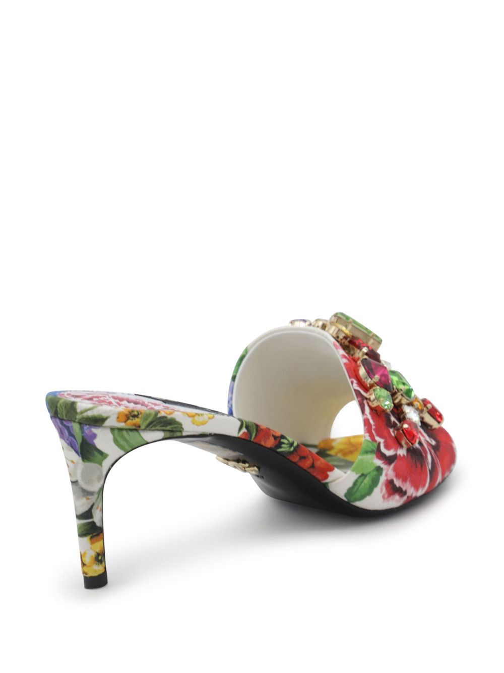 Dolce & Gabbana floral embellished mules Red