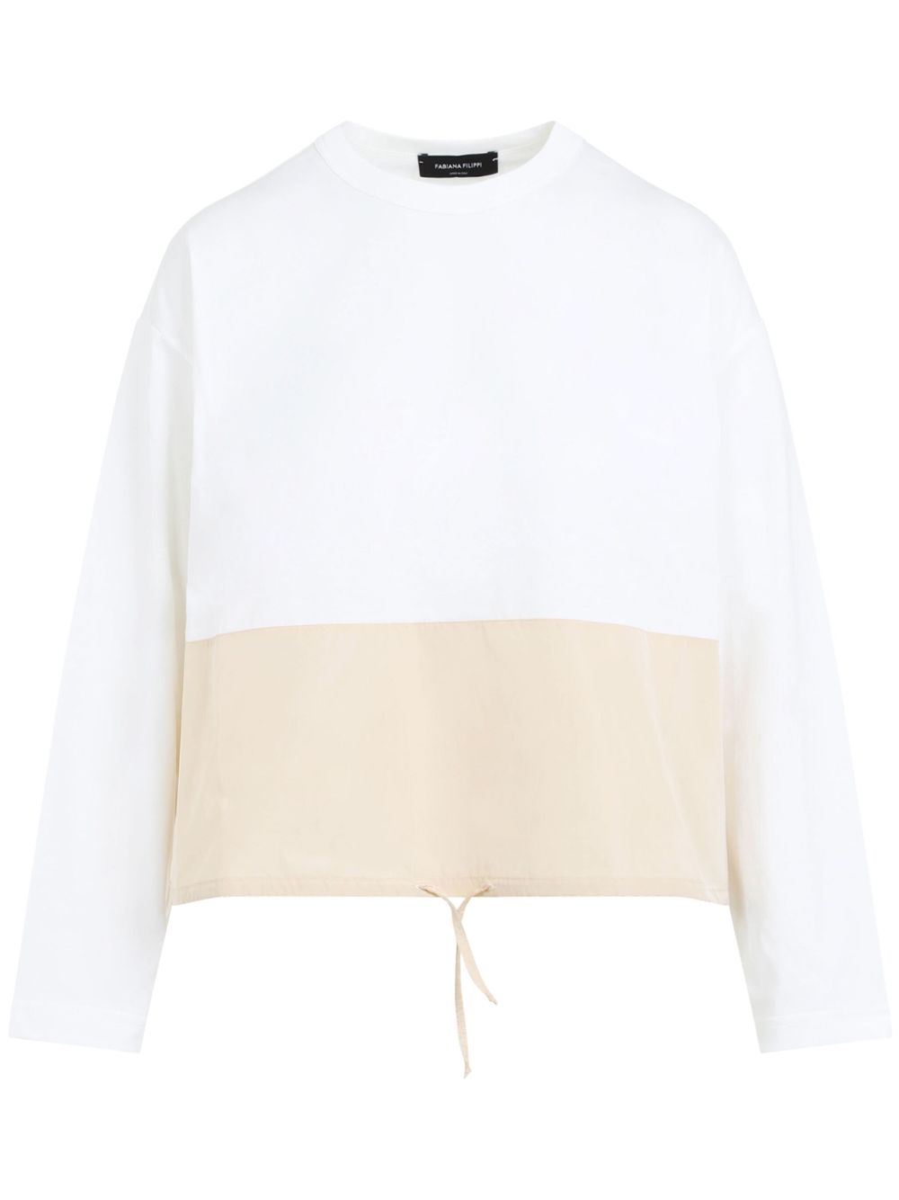 Fabiana Filippi drawstring-hem cotton jumper - White