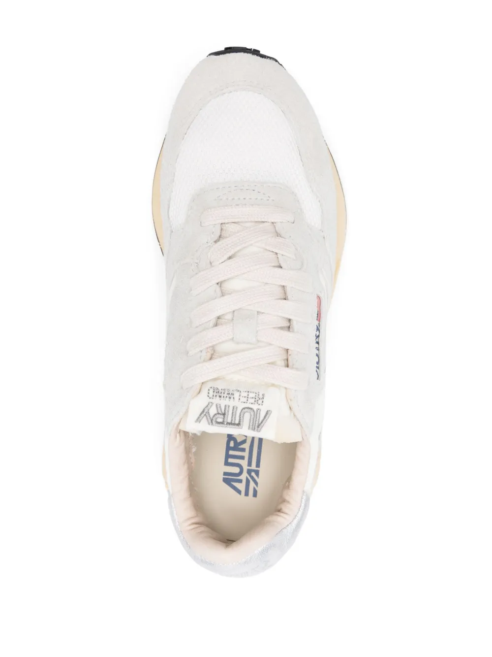 Autry Reelwind Sneakers In Gray And White With Suede In White